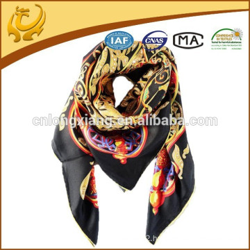 Turkish 2015 Fashionable Twill Style Large Square Silk Scarf Manufacturing